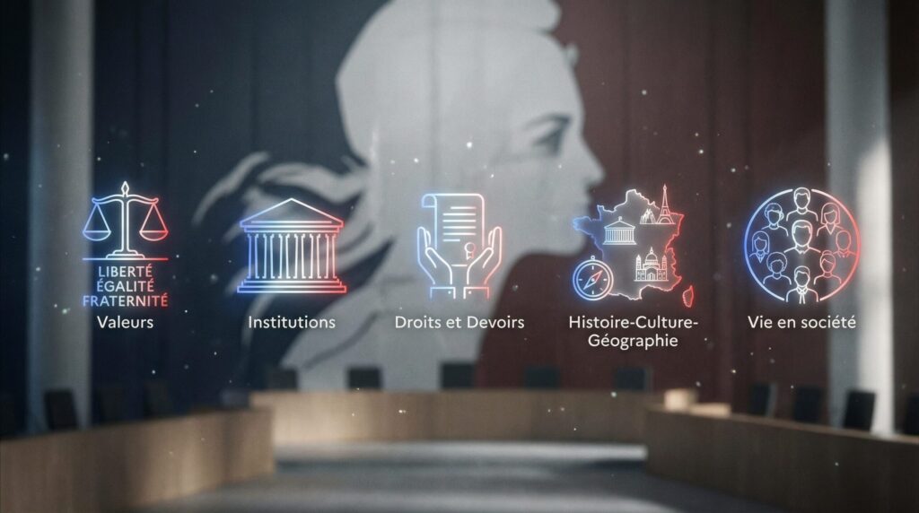 Les cinq grands axes de l'examen civique 2026