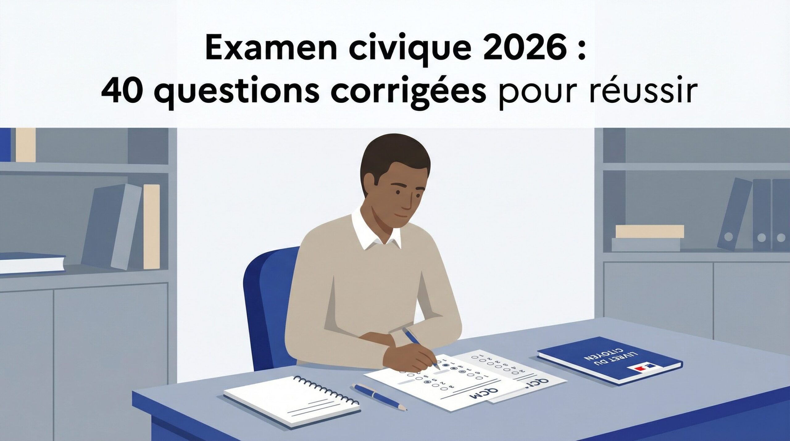 Examen civique 2026 : 40 questions corrigées pour réussir