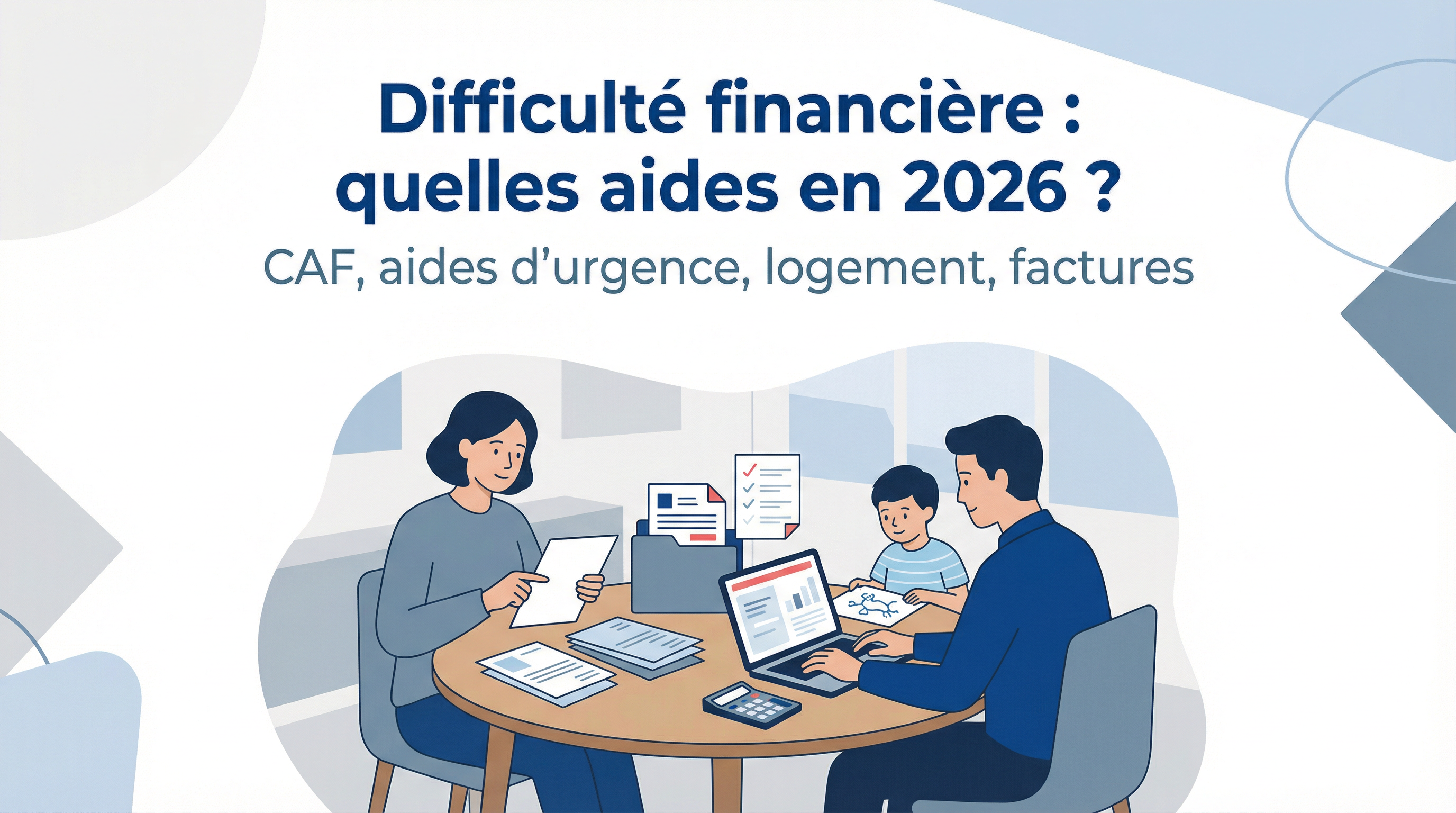 difficulté financière aides CAF et solutions en France 2026