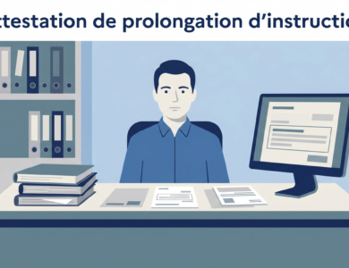 Attestation de prolongation d’instruction (API) : définition, durée et droits en 2026