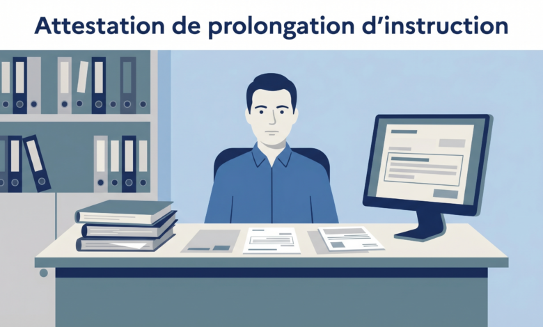 Attestation de prolongation d’instruction (API) : définition, durée et droits en 2026