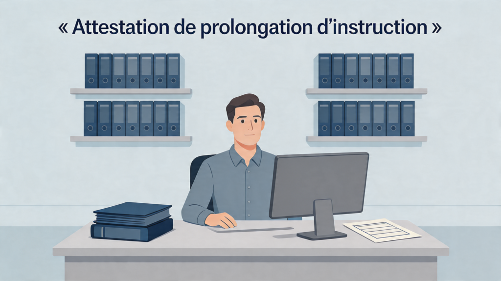 Attestation de prolongation d’instruction (API)