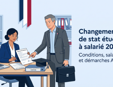 Changement de statut étudiant à salarié en 2026