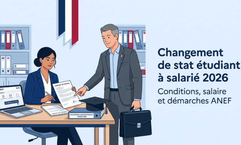 Changement de statut étudiant à salarié en 2026