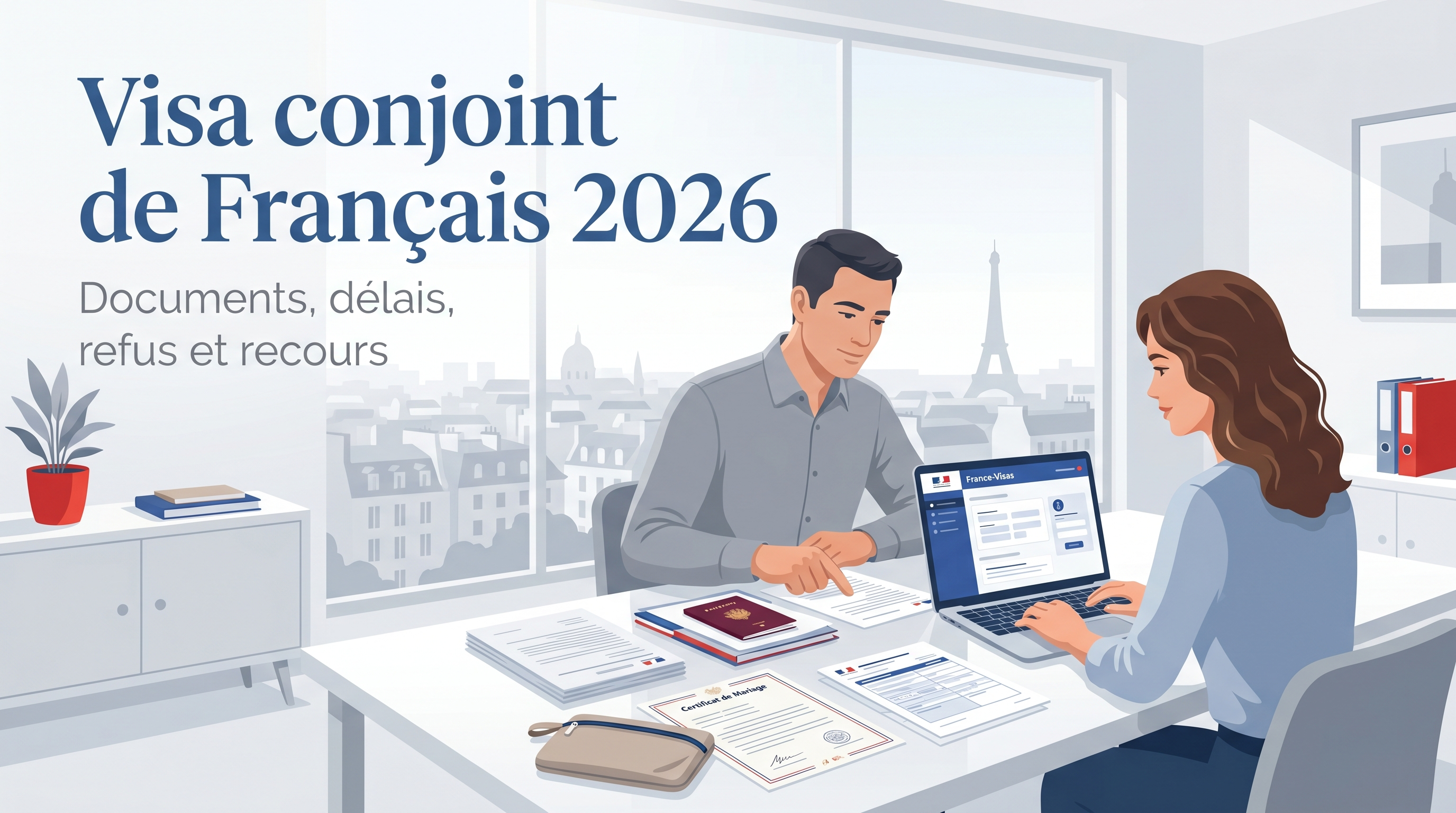 Visa conjoint de Français avec dossier France-Visas et VLS-TS en 2026