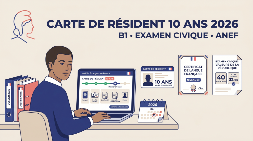 carte résident 10 ans 2026