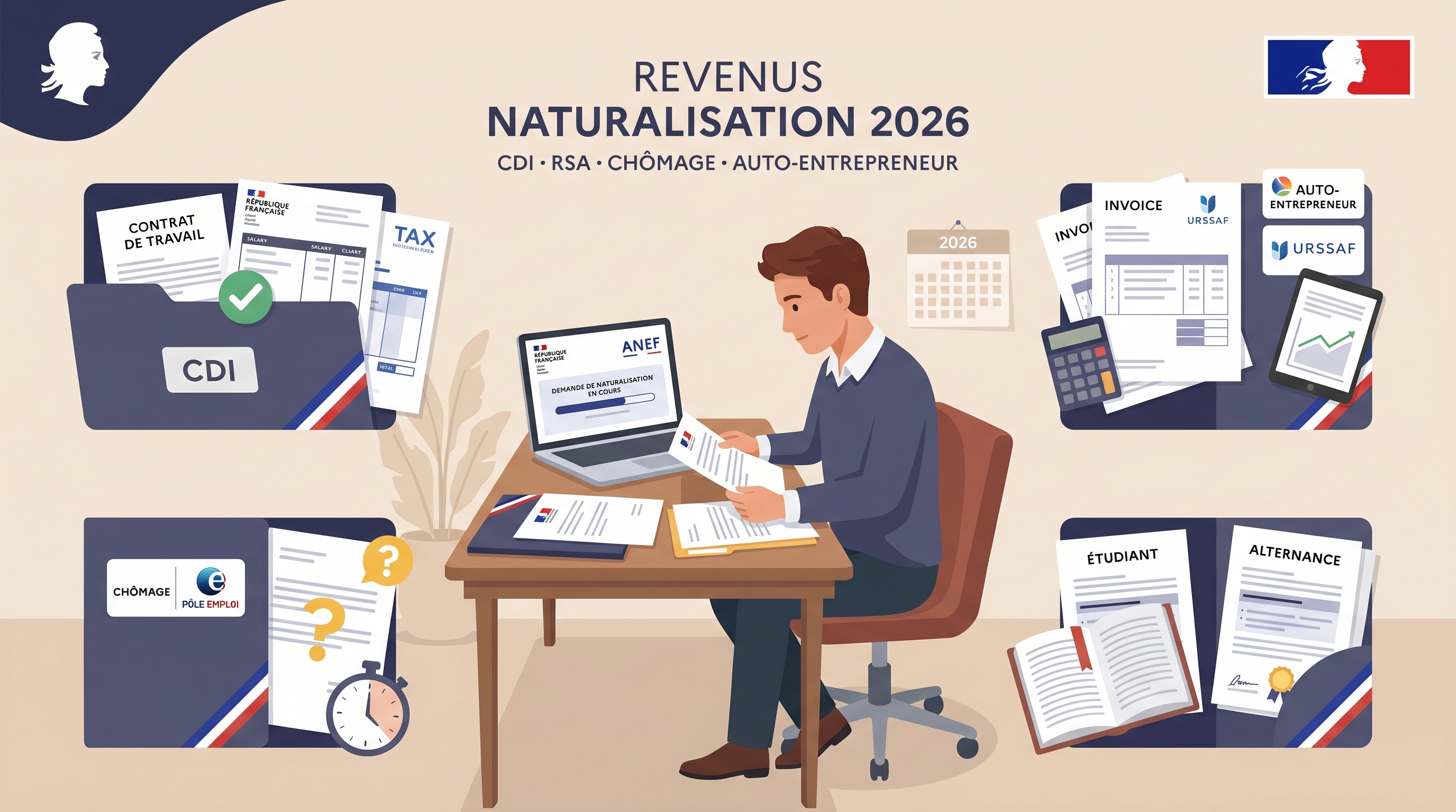 revenus naturalisation 2026