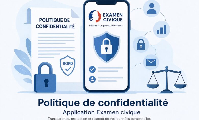 Politique de confidentialité de l’application Examen civique