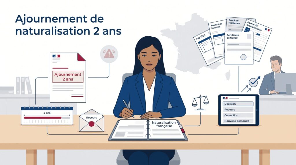 Ajournement de naturalisation 2 ans : causes, recours et nouvelle demande