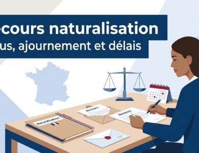 Recours naturalisation après refus ou ajournement : délais, ministère et tribunal