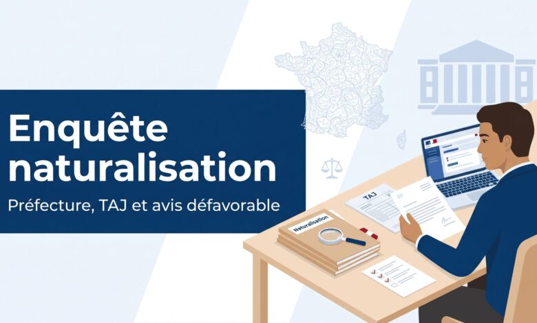 Enquête administrative naturalisation : police, préfecture, TAJ, moralité et avis défavorable