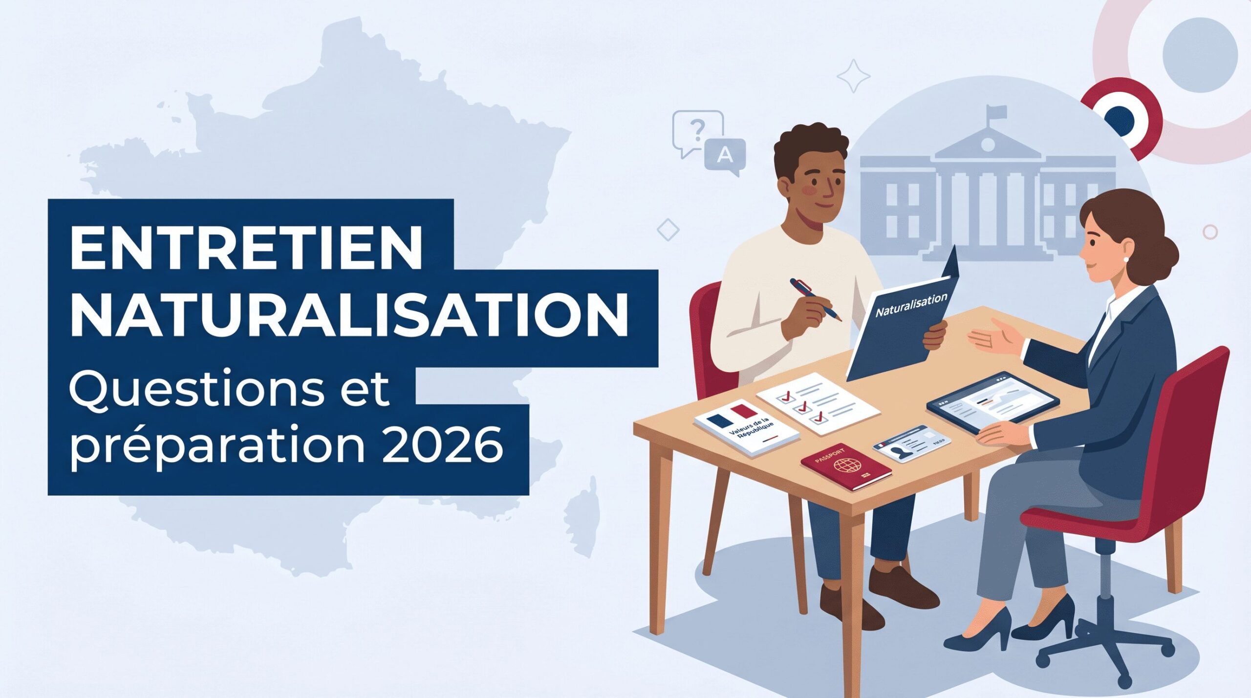 Entretien de naturalisation 2026 : questions, préparation, erreurs et refus