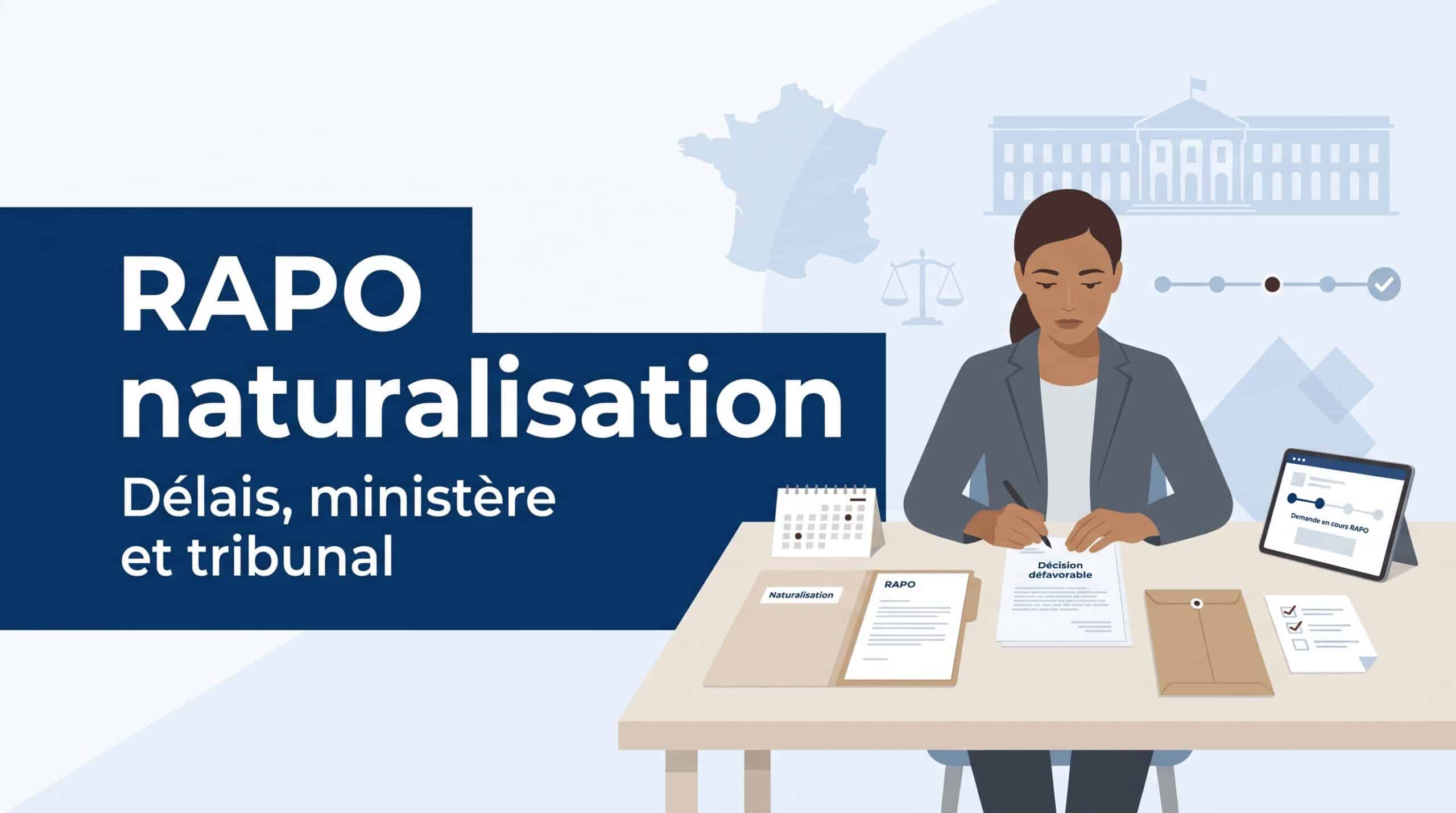 RAPO naturalisation : procédure, délais, ministère, silence et tribunal