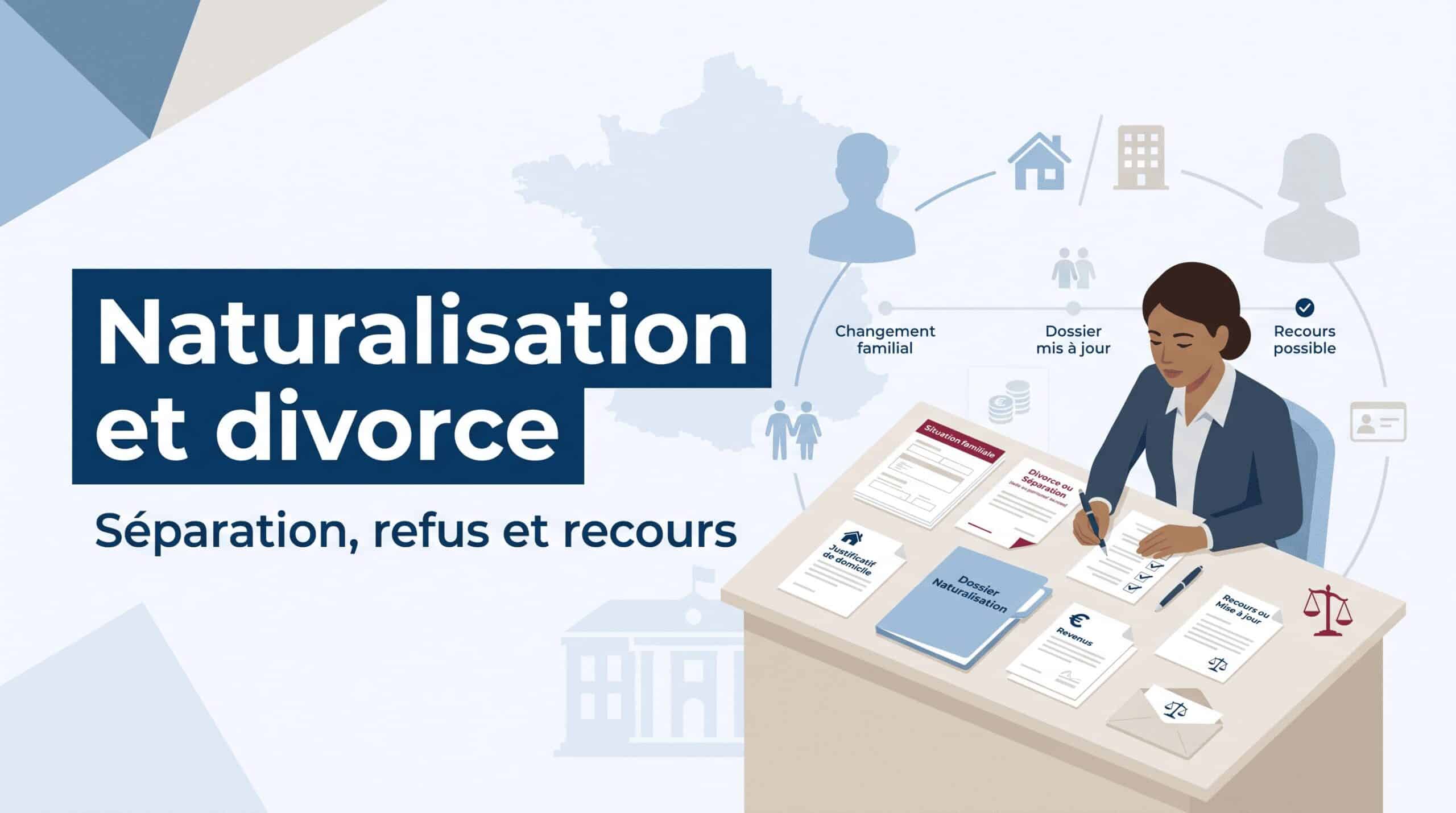 Naturalisation et divorce ou séparation : risques, dossier, refus et recours