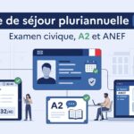 Carte de séjour pluriannuelle 2026 : examen civique, niveau A2 et ANEF