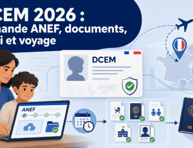 DCEM 2026 : demande ANEF, documents, délai et voyage