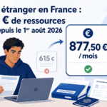 Étudiant étranger en France : 877,50 € de ressources par mois depuis le 1er août 2026