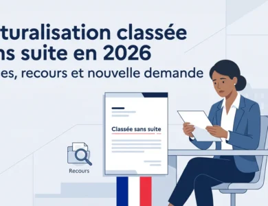 Naturalisation classée sans suite en 2026 : causes, recours et nouvelle demande