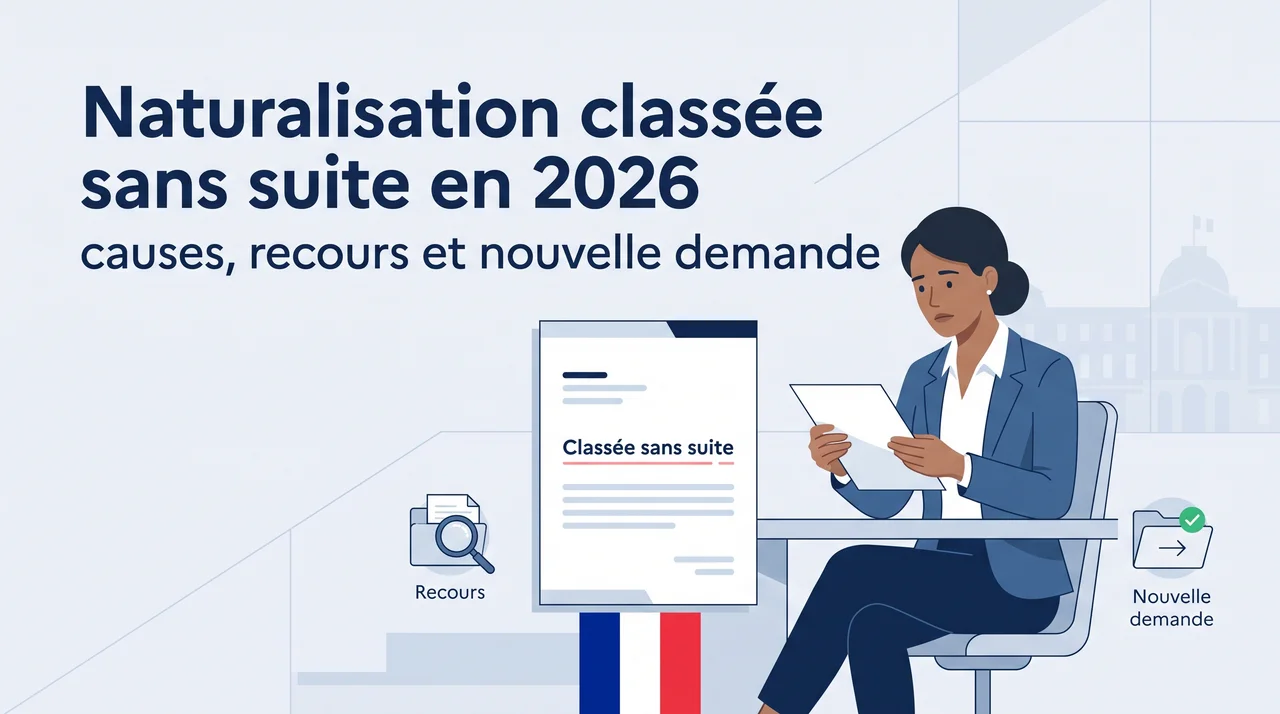 Naturalisation classée sans suite en 2026 : causes, recours et nouvelle demande