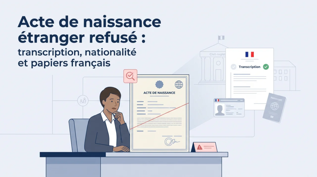 Acte de naissance étranger refusé : que faire en 2026 ?
