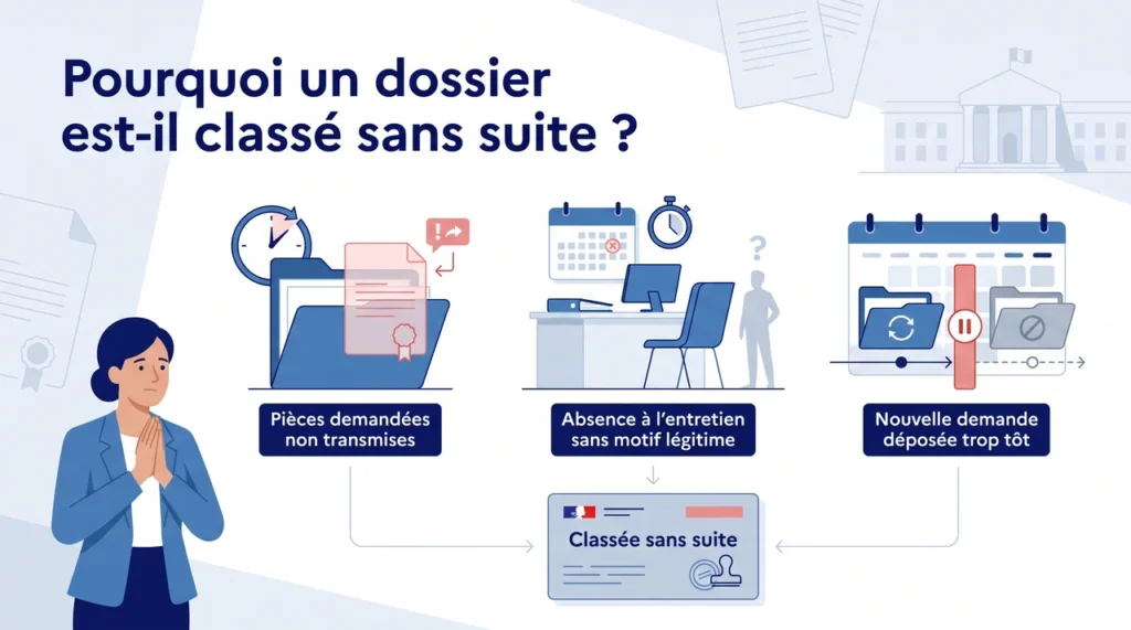 Pourquoi un dossier peut-il être classé sans suite ?