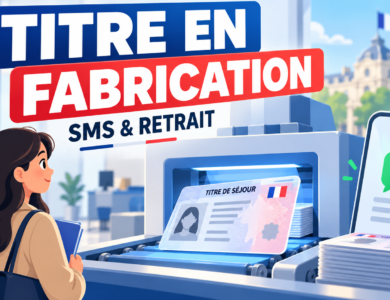 Titre de séjour en fabrication : SMS et retrait de la carte