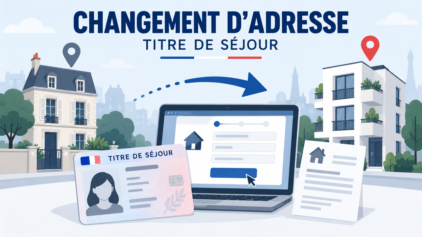 Étapes après un déménagement : vérifier le titre, déclarer l’adresse sur l’ANEF, fournir les documents et conserver l’attestation