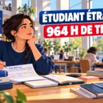 Étudiant étranger : limite de 964 heures de travail avec un titre étudiant