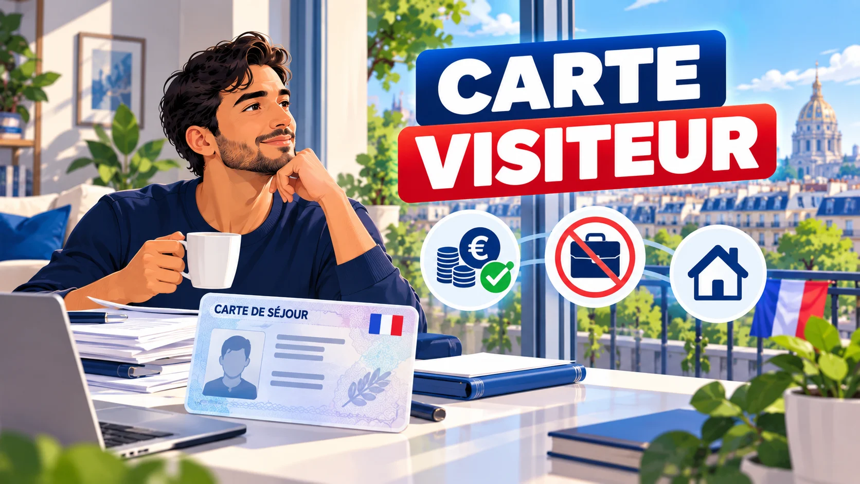 Carte de séjour visiteur : vivre en France avec des ressources suffisantes