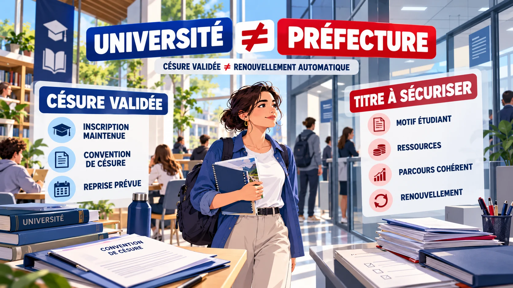 Année de césure : université et préfecture n’examinent pas la même question