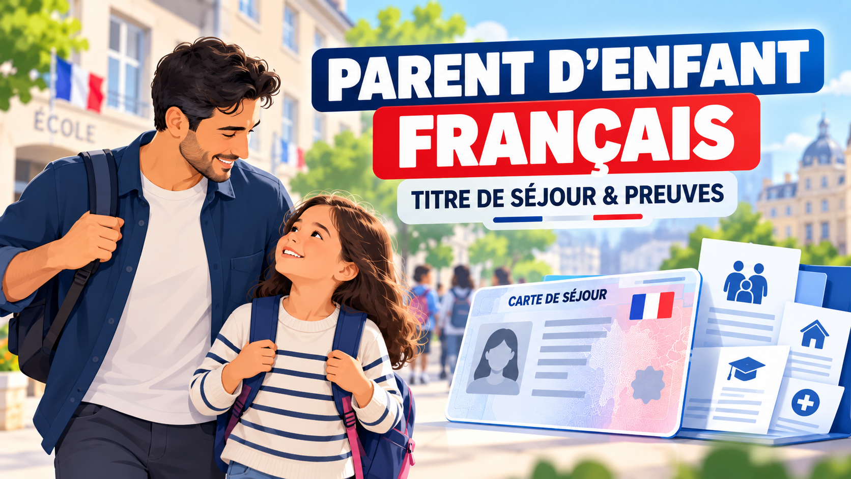 Titre de séjour parent d’enfant français : preuves de vie parentale et carte VPF