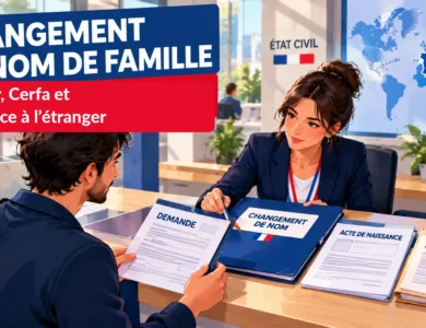 Changement de nom de famille : préparation du Cerfa et des actes d'état civil pour une personne née à l'étranger