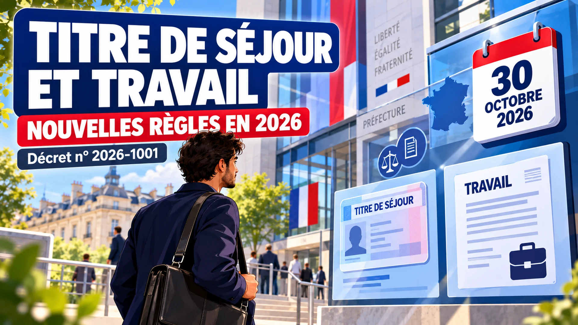 Décret 2026-1001 : nouvelles règles des titres de séjour et du travail en France à compter du 30 octobre 2026