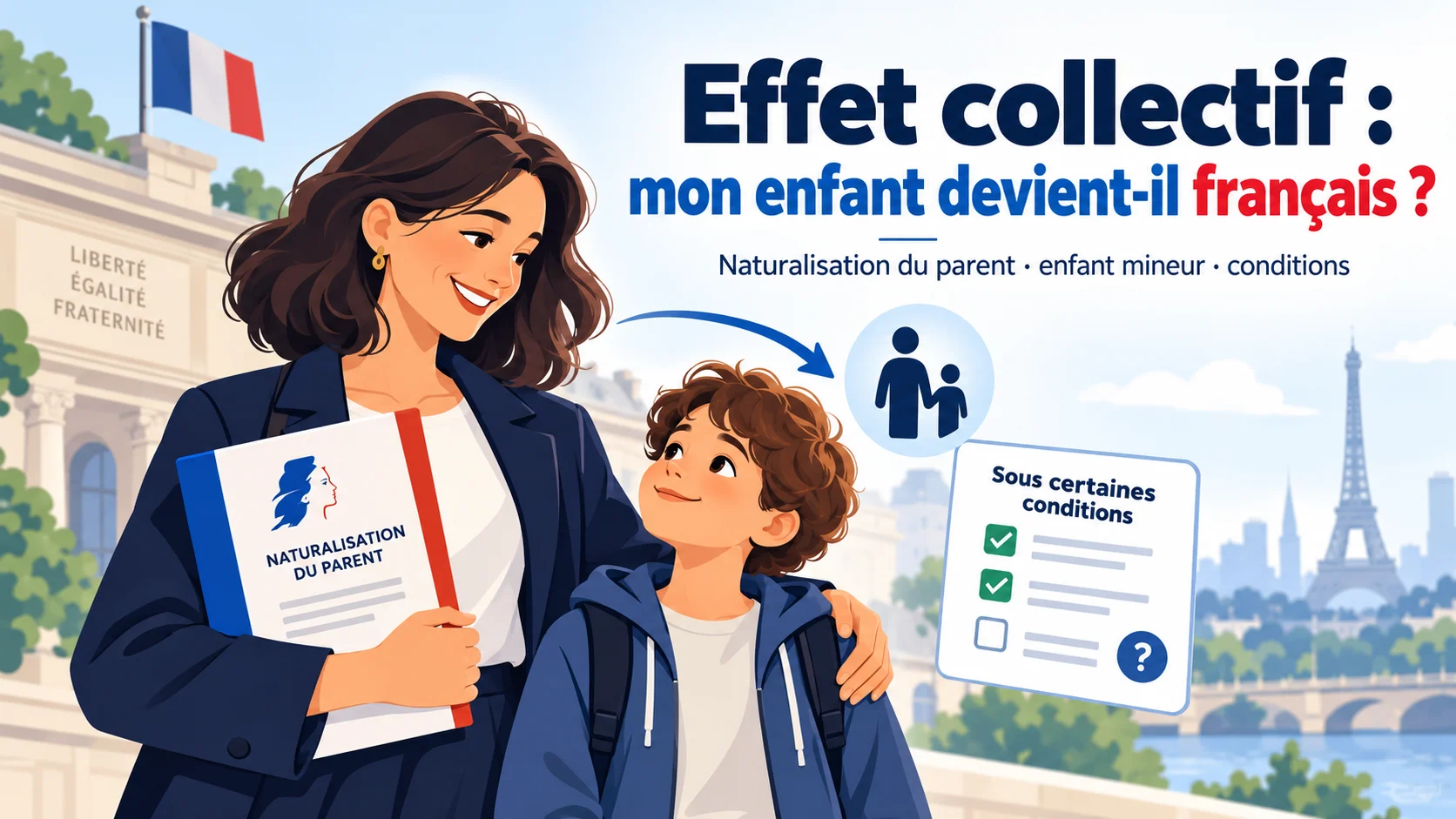 Effet collectif de la naturalisation : un parent naturalisé et son enfant mineur, sous conditions